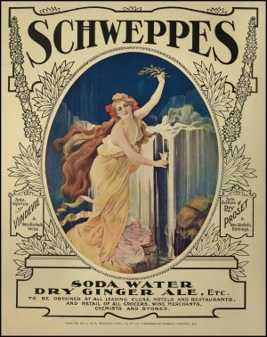 Art nouveau poster for Schweppes in 1908